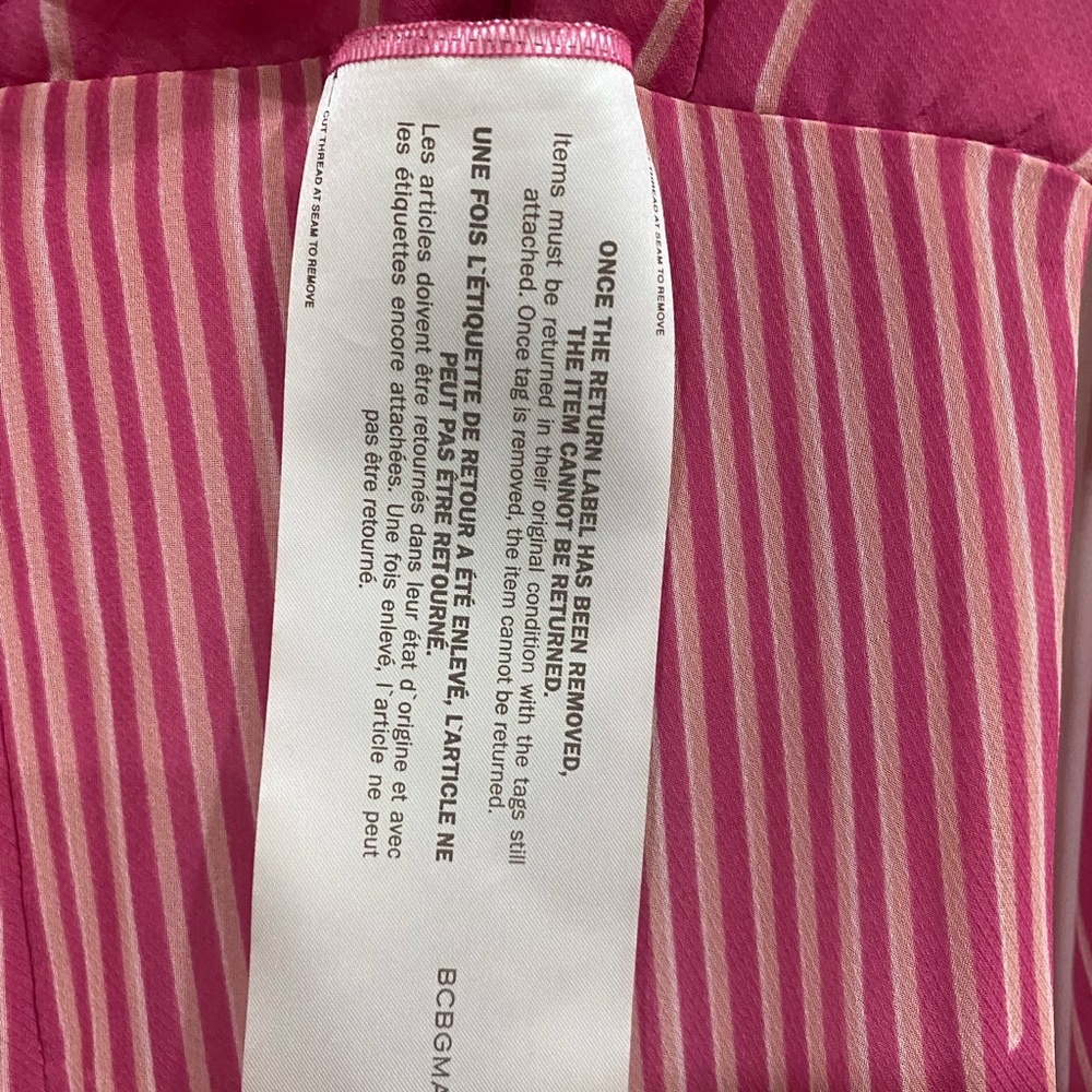 BCBGMAXAZRIA Striped Ruffle Dress - Picture 14 of 14